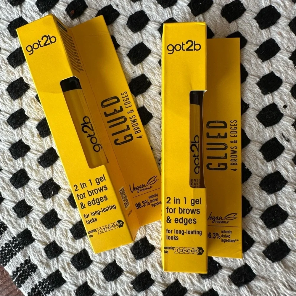 Got2B Glued for Brows & Edges 2 in 1 Wand Gel for Laying Edges NEW Set of 2